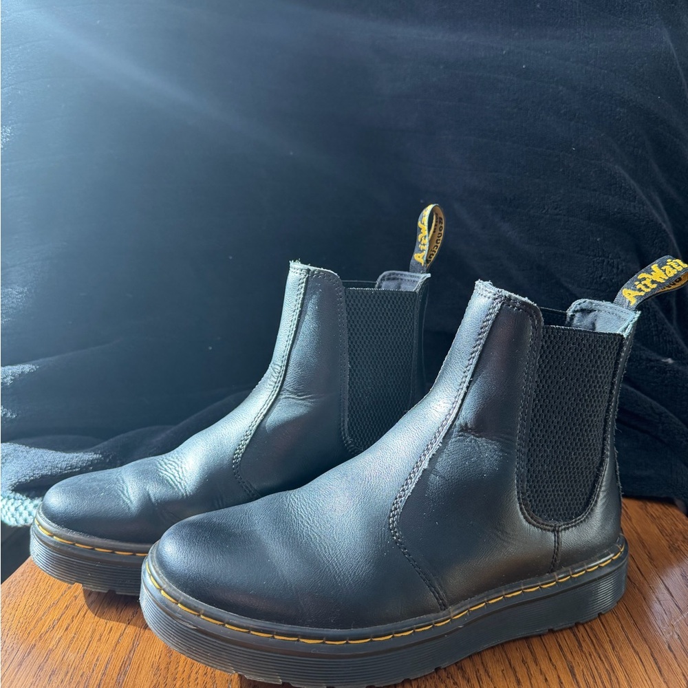 Dr. Martens Black Leather Ankle Boots